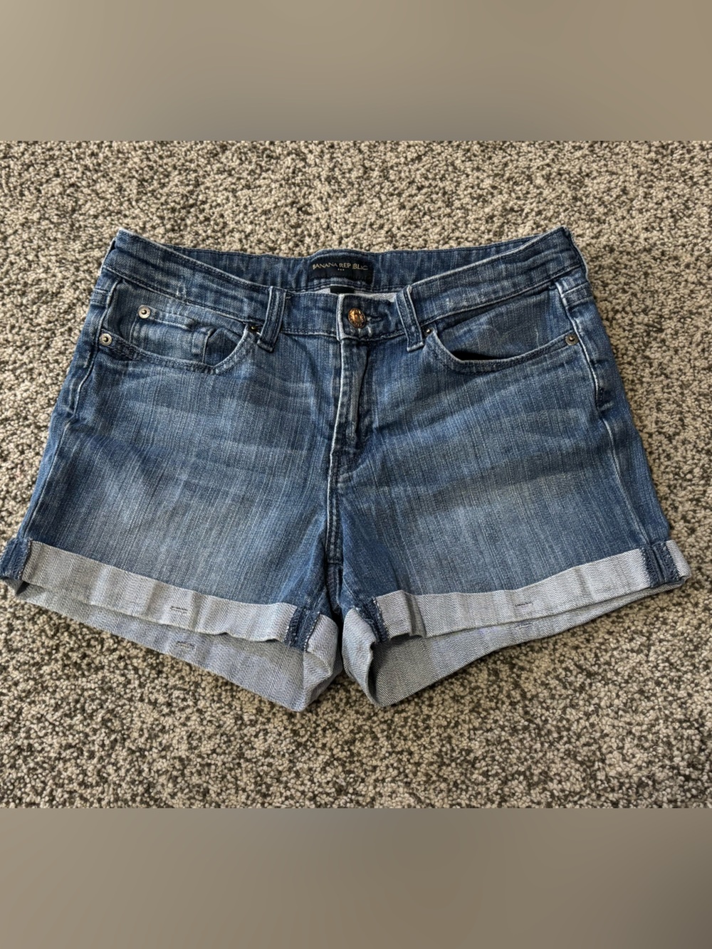 Banana Republic Medium Blue Denim Roll-Up Shorts